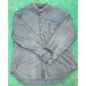 Lauren Ralph Lauren vintage denim button up long sleeve shirt size large